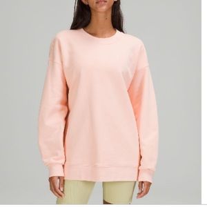 Lululemon Perfectly Oversized Crew (Pink Mist) - Size 6